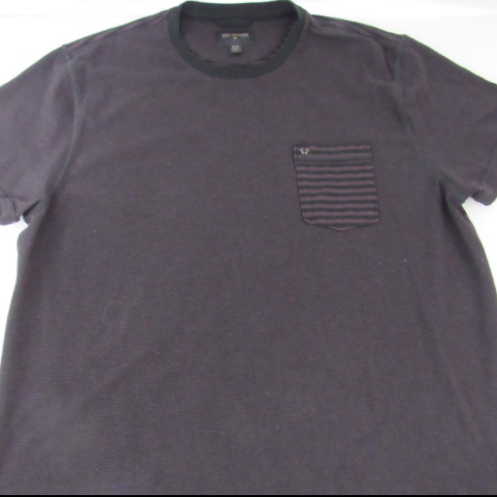 True Religion Monogram Burgundy Red‎ Crew Neck Shirt